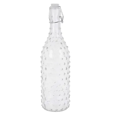 £8.49 • Buy Glass Beverage Water Bottle 1 Litre Vintage Airtight Preserve Fridge Swing Top