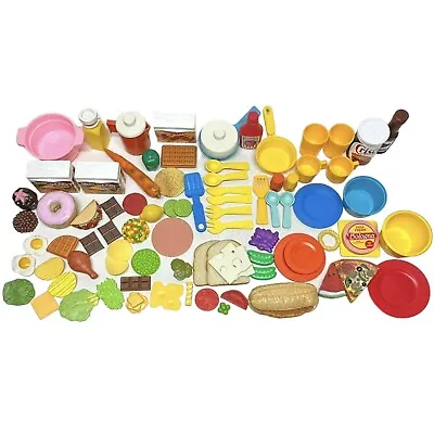 Fisher Price Fun With Food  Dishes Utensil Condiment Restaurant Kitchen Chef Lot • $119.95