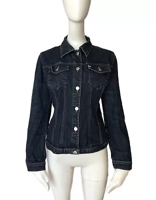 MISS SIXTY Italy Vintage Navy Blue Cotton Denim Jacket Size Small • $28