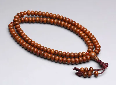 0.8mm Tibetan Buddhist 108 Red Bodhi Seed Prayer Beads Necklace Mala Abacus Bead • $14.23