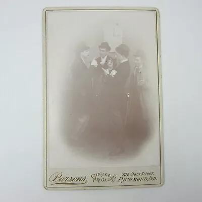 Photo Men In Suits & Hats Smoke Cigars Talk & Point Fingers Antique Circa 1890s • $19.99