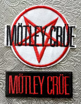 MOTLEY CRUE Classic Rock  Band Embroidered PATCH PAIR Iron On New • $5.90