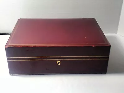 Vintage Italian Leather Jewelry Box Embossed Gold Gilt Lined With Key • $29.75