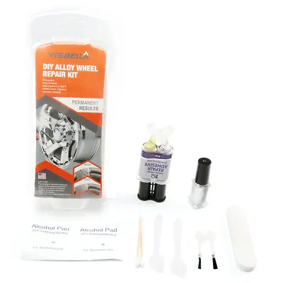 $8.99 • Buy Alloy Wheel Repair Kit For Rim Damage Scratches Scrapes Remover Erase Scuffs USA