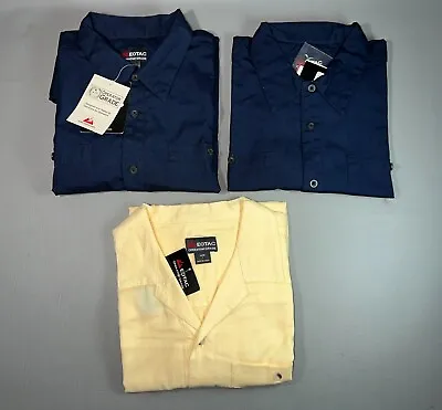 Lot Of 3 EOTAC Operator Grade Men's Large Mechanic Shirts Button Up S/S - New • $59.99