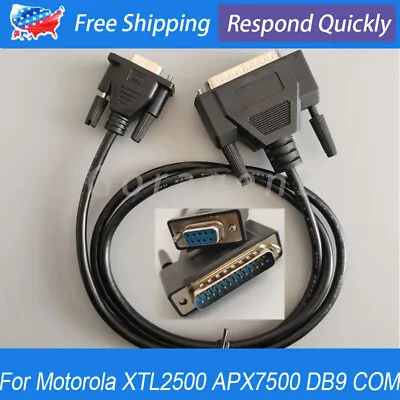 For High Power Models Motorola APX7500 XTL2500 XTL5000 DB9 COM Programming Cable • $41.15