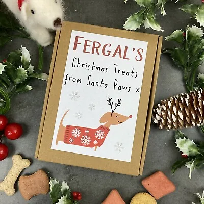 £3.50 • Buy Personalised Little Dog Treat Box - A Christmas Treat! , Dog Gift Box, Treats