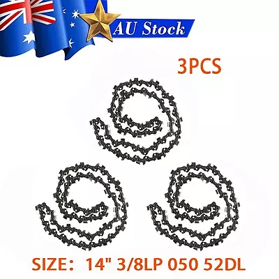 3PCS 14  Chainsaw Chain 3/8LP 050 52DL For Ozito ECS355 CSE 1800w Husqvarna 236E • $26