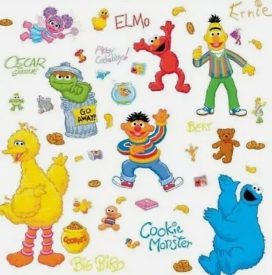 SESAME STREET Wall Decals Elmo Cookie Monster Stickers Kids Baby Nursery Decor • $11.99