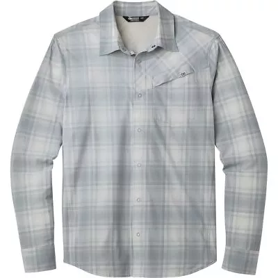 Outdoor Research Astroman Long-Sleeve Sun Shirt - Men's Lead Plaid M • $109.95