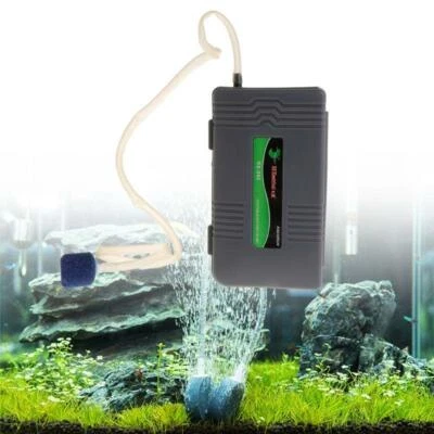 $11.58 • Buy Air Pump Portable Aquarium Fish Tank Battery Powered Oxygen Aerator With Stone