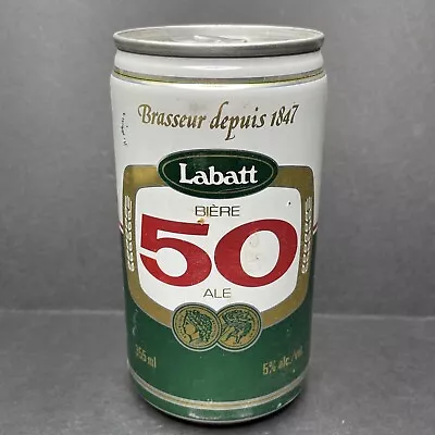 Vintage 1979 Labatt 50 Beer Can 341ml Push Top FRENCH/ENGLISH Grenoble Comm. W10 • $19.99