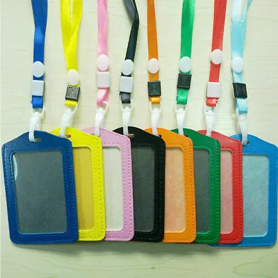 £2.89 • Buy ID Badge Card Strong Holder Work Identity Pass Photo For Lanyard Neck Straps UK