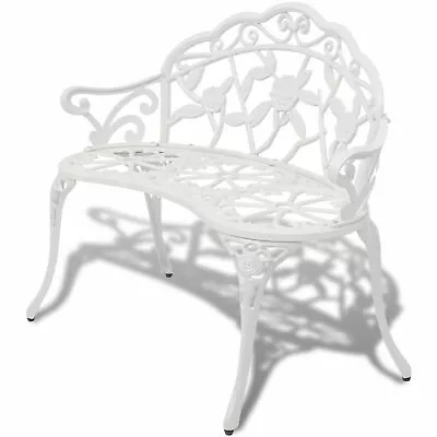 Garden  Outdoor Patio Deck 2 Seater Vintage Chair White Cast Aluminium Z4K5 • $359.57