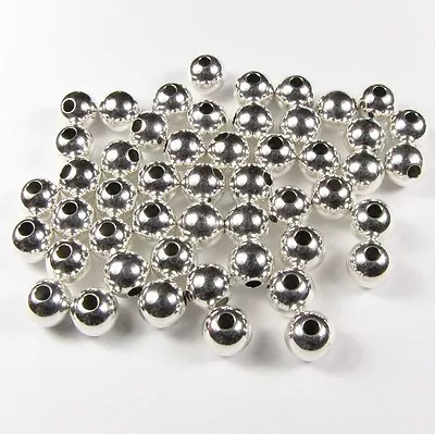 925 Sterling Silver Round SEAMLESS Bead Spacers Made In USA • $6.99