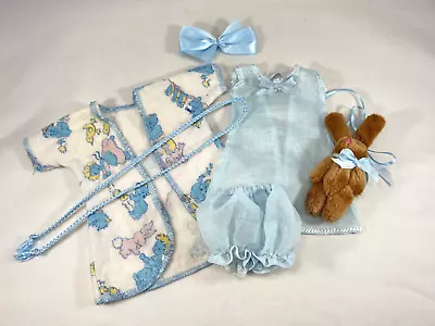VINTAGE GINNY Nightgown & Robe +Bloomers Hair Bow Bunny (No Doll) • $19
