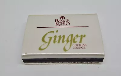 Ginger Cocktail Lounge The Prince Kuhio Hotel Honolulu Hawaii Matchbox Matchbook • $7.50
