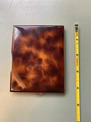 VINTAGE CIGARETTE CASE Holder “COLIBRI” Amber Butter Scotch Cloud Swirl Storm • $25