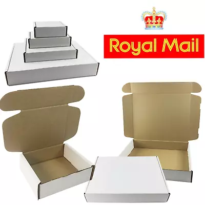 Royal Mail SMALL PARCEL 6 Sizes ANY QTY White Postal Boxes Gift Delivery Post • £6.70