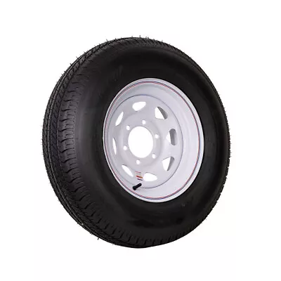 15  White Spoke Trailer Wheel ST225/75D15 Tire Mounted (6x5.5) Bolt Circle • $203.99