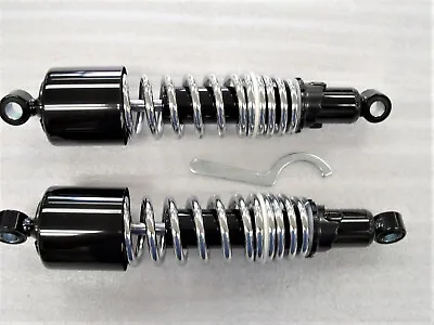 Kawasaki VN1500 Vulcan Classic 12.75  Dual Spring Black Chrome Shocks • $199.99