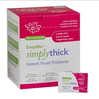 $37.99 • Buy Simply Thick EasyMix Nectar Consistency 200 Packets