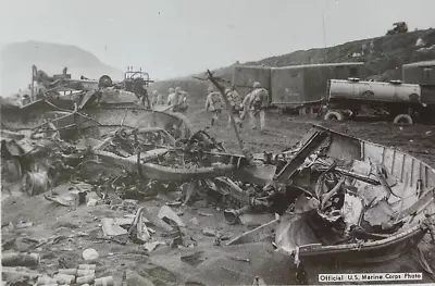 Original! Ww2 Us Marines In South Pacific Iwo Jima Marines Moving Up Usmc Photo • $67