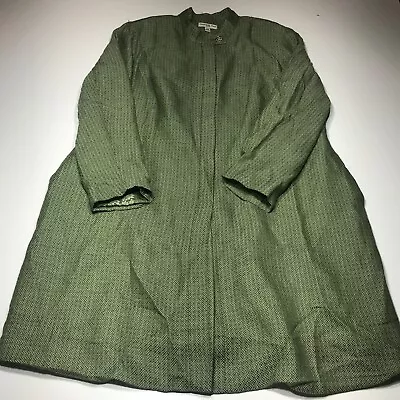Amanda Smith Suits Dress Womens Size 20W Plus Green Button Front Long Length • $49.99
