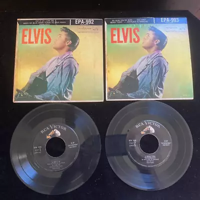 Elvis PresleyRCA EPA-992 EPA-993 VOL.1 VOL.2 ELVIS 1956 45 Record • $40