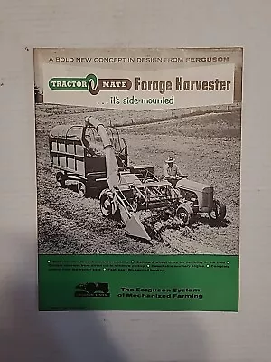 Rare Vintage 1954 Massey Ferguson  Forage Harvester Brochure • $23.40