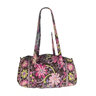 Vera Bradley Duffle Bag Women’s Dark Brown Purple Floral Nightingale 18  Retired • $22