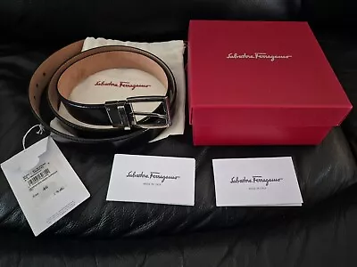 Salvatore Ferragamo Men's Reversible Black/brown Calf Genuine Leather Belt • $485