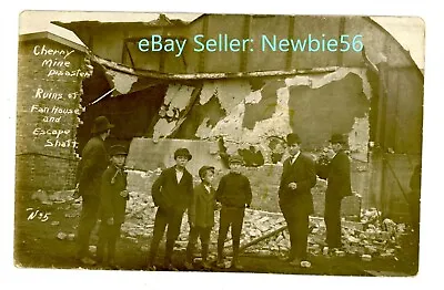 Cherry IL - MINE DISASTER-RUINS OF FAN HOUSE & ESCAPE SHAFT - Postcard Illinois • £42.75