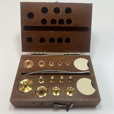 Vintage Christian Becker Torsion Balance Weights - Wooden Box Set • $59