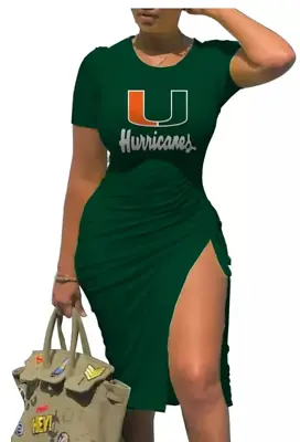 Miami Hurricanes Women's Bodycon Dress Size 1012 14 (PLEASE READ DESCRIPTION) • $19.99