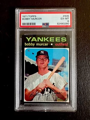 1971 Topps - #635 Bobby Murcer High Number PSA 6 ExMT - Pack Fresh Yankees • $99