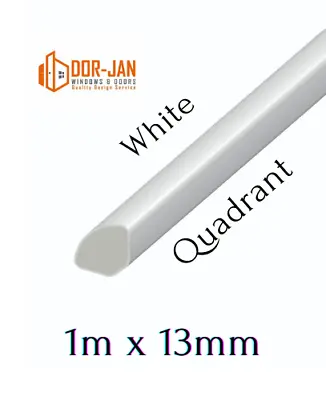 1m X 13mm Quadrant In White UPVC Finishing Trim Cheapest In Packs • £2