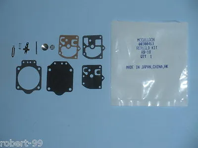 McCulloch  Part Number  300463   Chainsaw Carb Kit ZAMA RB-18 For Timber Bear • $21.95