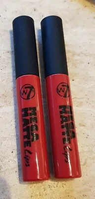 W7 Mega Matte Lips Liquid Wand Lipstick X2 Hasta La Vista New • £8.99