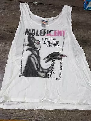 Junk Food Maleficent Love Being Bad Sz  M White Disney Princess Queen Tank Top • $17.99