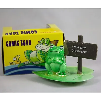 Vintage 1970's Comic Toad Plastic Frog Figure I'm A Diet Drop-Out W/Box • $10