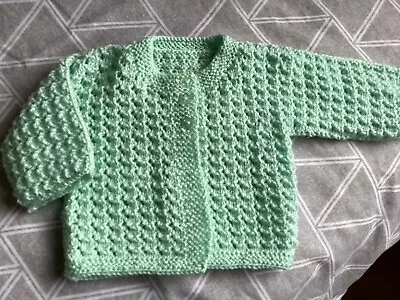 Hand Knitted Baby Girl Cardigan 3months + • £3.50
