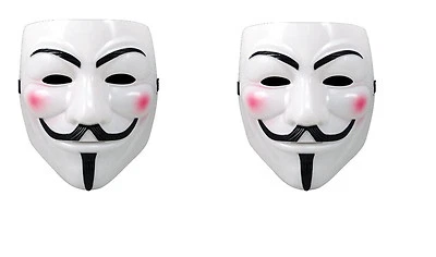 $8.99 • Buy 2pk V For Vendetta Movie Costume Mask Guy Fawkes Anonymous Halloween Cosplay 