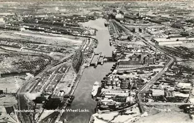 Real Photo Postcard Of Mode Wheel Locks Manchester Ship Canal Lancashire • £6.50