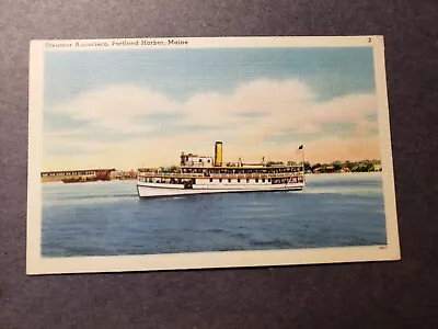 Steamer AUCOCISCO Portland Maine Naval Cover 1962 Postcard • $9.99