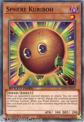 £0.99 • Buy SGX1-ENI12 Sphere Kuriboh Common 1st Edition Mint YuGiOh Card