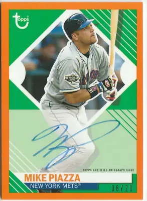 Mike Piazza 2021 Topps Brooklyn Collection Orange Auto 8/20 NY Mets • $100