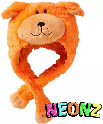 My Pillow Pets Premium Plush Hat Neonz Neon Orange Dog Hat • $23.99