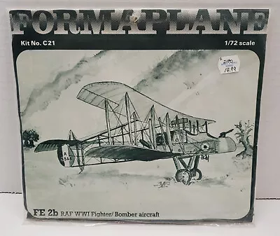 Formaplane FE 2b RAF WWI Fighter Bomber Aircraft Vacuform Model Kit C-21  1:72 • $17.85