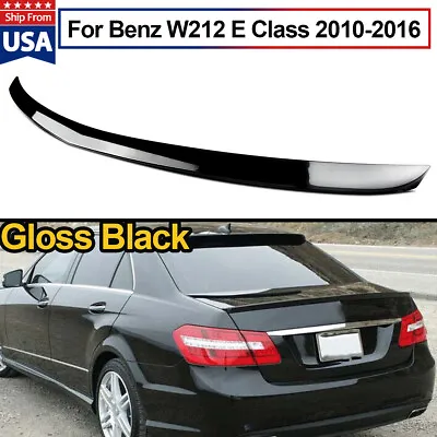 For Mercedes Benz W212 Sedan E Class Gloss Black AMG Style Rear Trunk Spoiler • $79.99